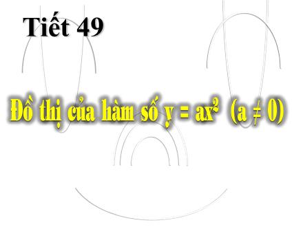 Bài giảng Đại số Lớp 9 - Tiết 49: Đồ thị hàm số y = ax² (a ≠ 0) - Trường THCS & THPT Mỹ Hòa Hưng