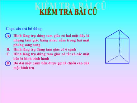 Bài giảng Hình học Lớp 8 - Bài: Hình chóp đều và hình chóp cụt đều - Trường THCS & THPT Mỹ Hòa Hưng