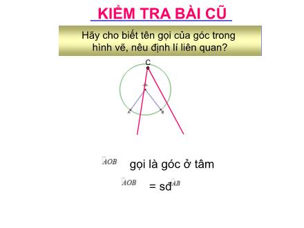 Bài giảng Hình học Lớp 9 - Tiết 40: Góc nội tiếp - Trường THCS & THPT Mỹ Hòa Hưng