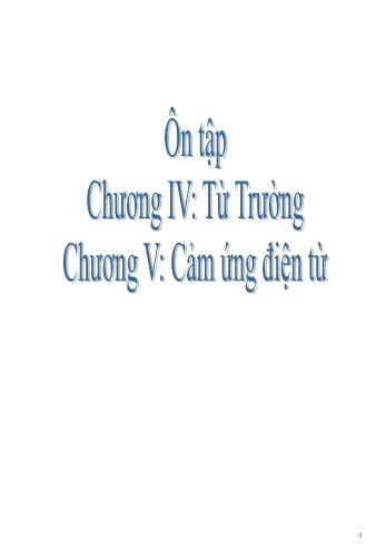 Lý thuyết và bài tập ôn tập Chương 4+5 môn Vật lí Lớp 12