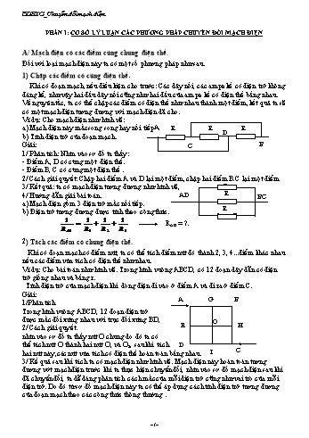 Tài liệu Bồi dưỡng học sinh giỏi Vật lý Lớp 9 - Chuyển đổi mạch điện