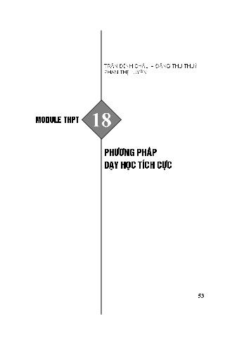 Bài thu hoạch bồi dưỡng thường xuyên THPT - Module 18: Phương pháp dạy học tích cực - Trần Đình Châu