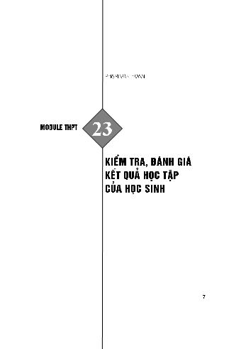 Bài thu hoạch bồi dưỡng thường xuyên THPT - Module 23: Kiểm tra, đánh giá kết quả học tập của học sinh - Phạm Văn Hoan