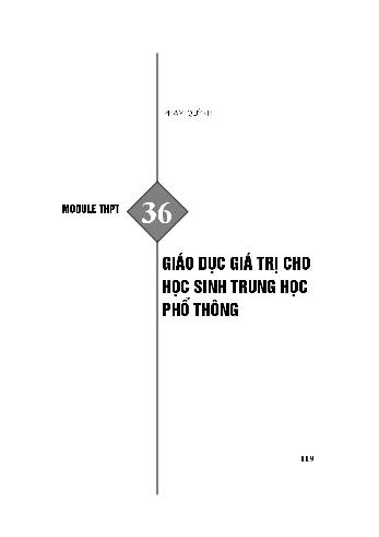 Bài thu hoạch bồi dưỡng thường xuyên THPT - Module 36: Giáo dục giá trị cho học sinh Trung học phổ thông - Phạm Quỳnh