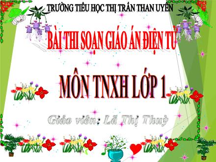 Bài giảng THXH Lớp 1 - Bài 17: Các bộ phận của cây - Lã Thị Thùy