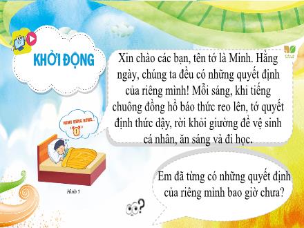 Bài giảng Tin Học Lớp 3 - Bài 1, Tiết 1: Thông tin và quyết định