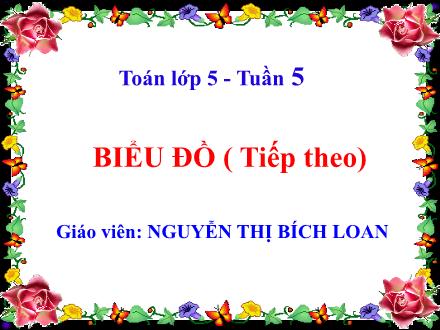 Bài giảng Toán Học Lớp 5 - Bài: Biểu đồ (Tiếp theo) - Nguyễn Thị Bích Loan