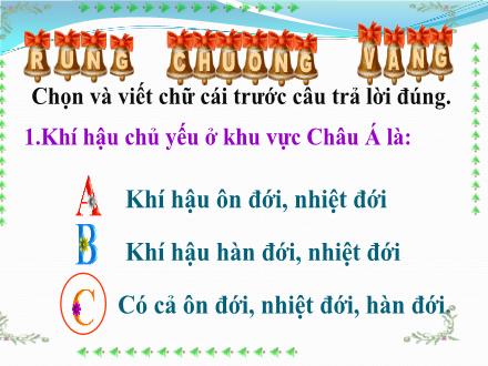 Bài giảng Địa lí Lớp 5 - Bài 23: Châu Phi - Năm học 2022-2023 - Hoàng Thị Trang