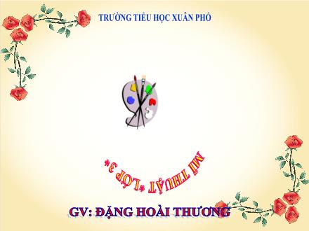 Bài giảng Mĩ thuật Lớp 3 - Chủ đề 4: Chân dung biểu cảm - Đặng Hoài Thương