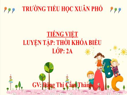 Bài giảng Tiếng Việt Lớp 2 (Kết nối tri thức) - Bài 10 - Luyện từ và câu: Từ ngữ chỉ sự vật, hoạt động; câu nêu hoạt động - Năm học 2021-2022 - Đặng Thị Cẩm Thành