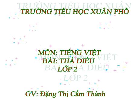 Bài giảng Tiếng Việt Lớp 2 (Kết nối tri thức) - Bài 21: Thả diều (Tiết 1+2) - Đặng Thị Cẩm Thành