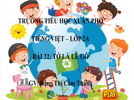 Bài giảng Tiếng Việt Lớp 2 (Kết nối tri thức) - Bài 22: Tớ là lê gô (Tiết 1+2) - Đặng Thị Cẩm Thành