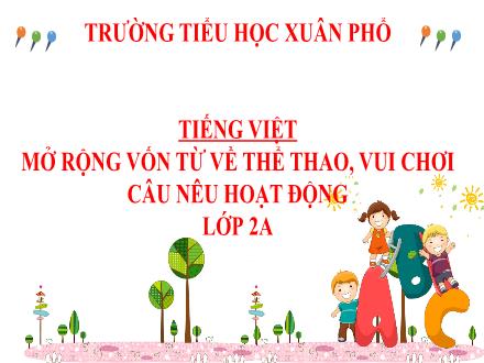 Bài giảng Tiếng Việt Lớp 2 (Kết nối tri thức) - Bài: Mở rộng vốn từ về thể thao, vui chơi câu nêu hoạt động - Đặng Thị Cẩm Thành