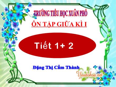 Bài giảng Tiếng Việt Lớp 2 (Kết nối tri thức) - Bài: Ôn tập giữa kì I (Tiết 1+2+3+4) - Đặng Thị Cẩm Thành