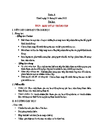 Bài giảng Tin học Lớp 3 - Bài 4: Máy xử lý thông tin - Năm học 2022-2023 - Trần Thị Long