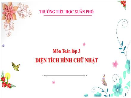 Bài giảng Toán Lớp 3 (Kết nối tri thức) - Bài: Diện tích hình chữ nhật - Đặng Thị Cẩm Thành