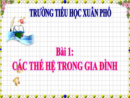 Bài giảng Tự nhiên và Xã hội Lớp 2 (Kết nối tri thức) - Chủ đề 1: Gia đình - Bài 1: Các thế hệ trong gia đình - Đặng Thị Cẩm Thành