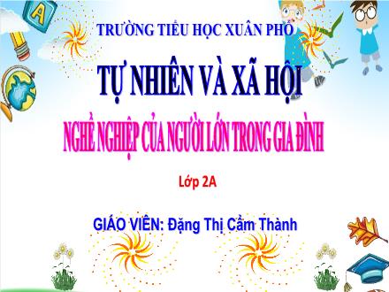 Bài giảng Tự nhiên và Xã hội Lớp 3 (Kết nối tri thức) - Bài 2: Nghề nghiệp của người lớn trong gia đình - Đặng Thị Cẩm Thành