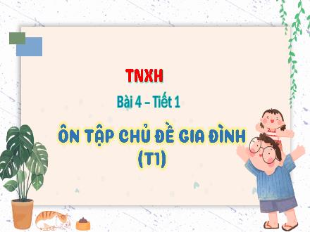 Bài giảng Tự nhiên và Xã hội Lớp 3 (Kết nối tri thức) - Bài 4: Ôn tập chủ đề gia đình (Tiết 1) - Hương Thảo