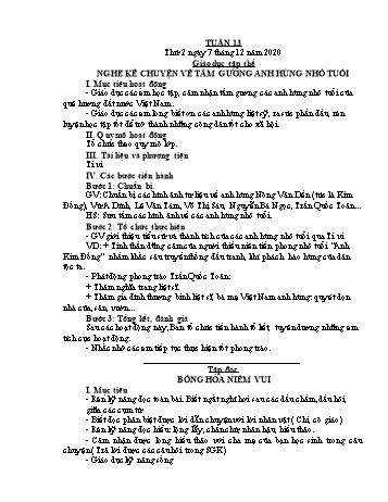 Giáo án điện tử Lớp 2 - Tuần 13 - Năm học 2020-2021 - Đặng Thị Cẩm Thành