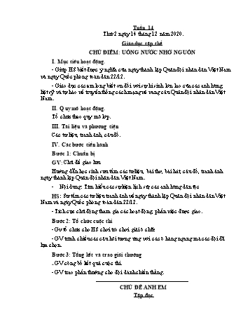 Giáo án điện tử Lớp 2 - Tuần 14 - Năm học 2020-2021 - Đặng Thị Cẩm Thành