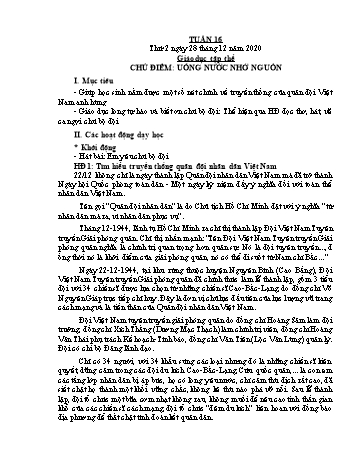 Giáo án điện tử Lớp 2 - Tuần 16 - Năm học 2020-2021 - Đặng Thị Cẩm Thành