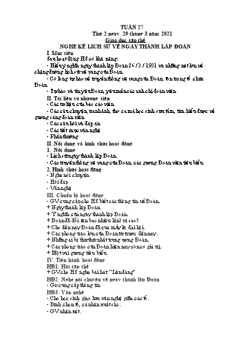 Giáo án điện tử Lớp 2 - Tuần 27 - Năm học 2020-2021 - Đặng Thị Cẩm Thành