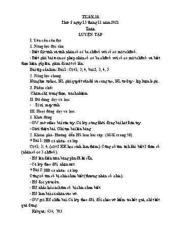 Giáo án điện tử Lớp 3 - Tuần 10 - Năm học 2021-2022 - Lường Thị Nghĩa