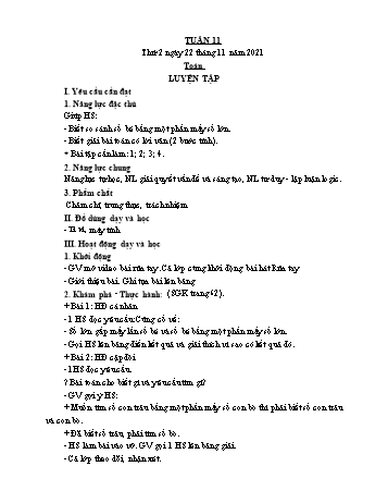 Giáo án điện tử Lớp 3 - Tuần 11 - Năm học 2021-2022 - Lường Thị Nghĩa