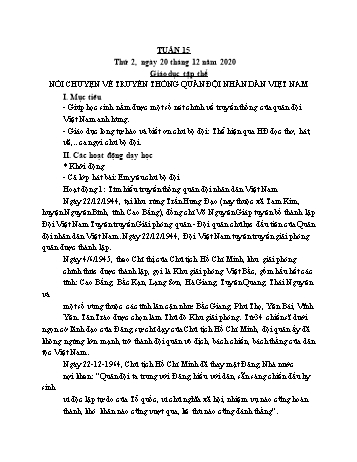 Giáo án điện tử Lớp 3 - Tuần 15 - Năm học 2020-2021 - Cao Thị Hảo
