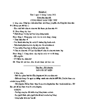 Giáo án điện tử Lớp 3 - Tuần 17 - Năm học 2020-2021 - Cao Thị Hảo