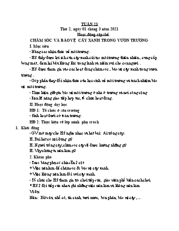Giáo án điện tử Lớp 3 - Tuần 23 - Năm học 2020-2021 - Cao Thị Hảo