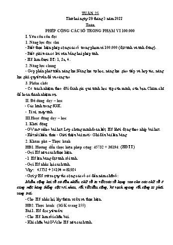 Giáo án điện tử Lớp 3 - Tuần 25 - Năm học 2021-2022 - Lường Thị Nghĩa