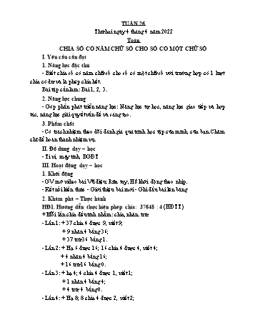 Giáo án điện tử Lớp 3 - Tuần 26 - Năm học 2021-2022 - Lường Thị Nghĩa