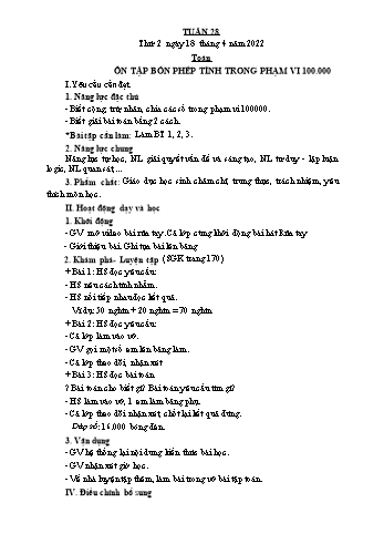 Giáo án điện tử Lớp 3 - Tuần 28 - Năm học 2021-2022 - Lường Thị Nghĩa