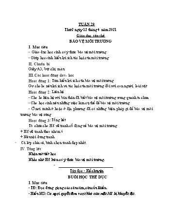 Giáo án điện tử Lớp 3 - Tuần 29 - Năm học 2020-2021 - Cao Thị Hảo