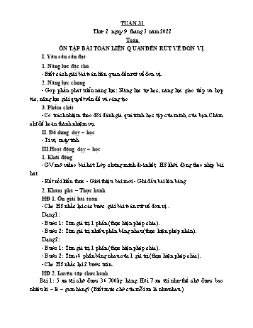 Giáo án điện tử Lớp 3 - Tuần 31 - Năm học 2021-2022 - Lường Thị Nghĩa