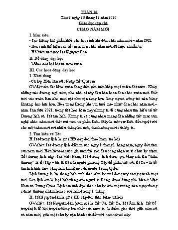 Giáo án điện tử Lớp 4 - Tuần 16 - Năm học 2020-2021 - Lường Thị Nghĩa