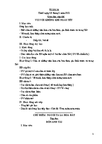 Giáo án điện tử Lớp 4 - Tuần 19 - Năm học 2020-2021 - Lường Thị Nghĩa