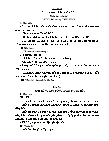 Giáo án điện tử Lớp 4 - Tuần 21 - Năm học 2020-2021 - Lường Thị Nghĩa