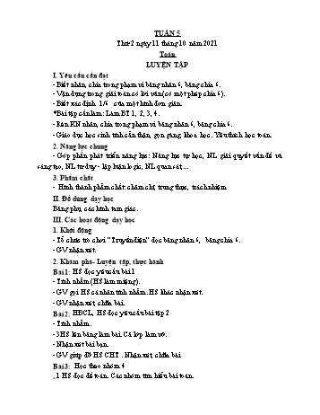 Giáo án điện tử Lớp 4 - Tuần 5 - Năm học 2021-2022 - Lường Thị Nghĩa