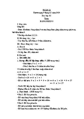 Giáo án điện tử Toán, Tiếng Việt Lớp 1,3 - Tuần 13 - Năm học 2020-2021 - Lê Thị Thu Hằng