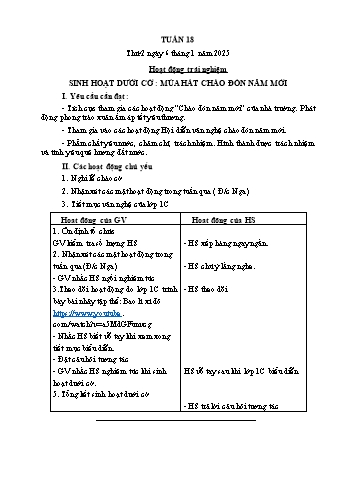 Kế hoạch bài dạy Lớp 1 - Tuần 18 - Năm học 2024-2025 - Cao Thị Hồng Hạnh