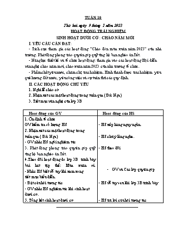 Kế hoạch bài dạy Lớp 1 - Tuần 19 - Năm học 2022-2023 - Cao Thị Hảo