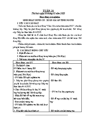 Kế hoạch bài dạy Lớp 1 - Tuần 20 - Năm học 2022-2023 - Cao Thị Hảo