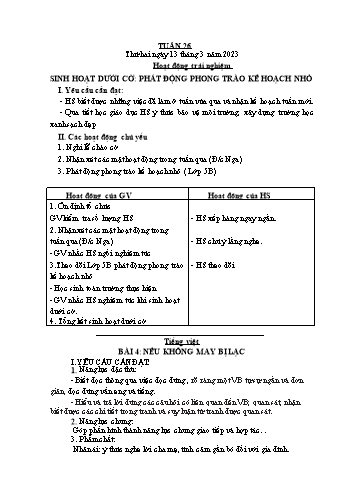 Kế hoạch bài dạy Lớp 1 - Tuần 26 - Năm học 2022-2023 - Cao Thị Hảo