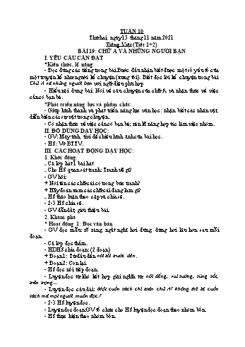Kế hoạch bài dạy Lớp 2 - Tuần 10 - Năm học 2021-2022 - Đặng Thị Cẩm Thành