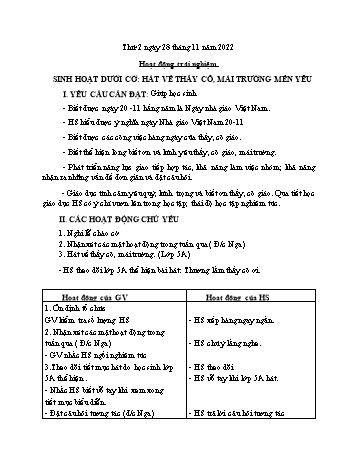 Kế hoạch bài dạy Lớp 2 - Tuần 13 - Năm học 2022-2023 - Cao Thị Hồng Hạnh