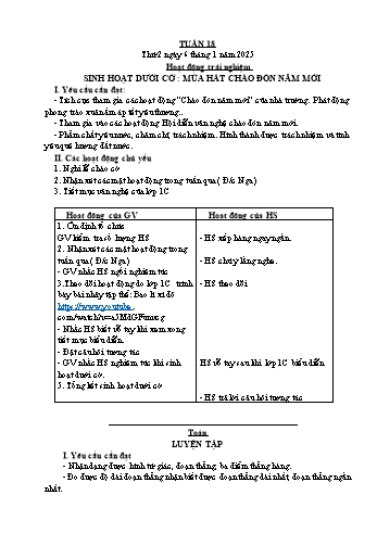Kế hoạch bài dạy Lớp 2 - Tuần 18 - Năm học 2024-2025 - Đặng Thị Cẩm Thành