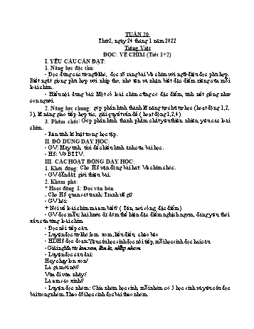 Kế hoạch bài dạy Lớp 2 - Tuần 20 - Năm học 2021-2022 - Đặng Thị Cẩm Thành